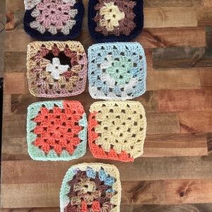 Colorful Crochet Granny Squares